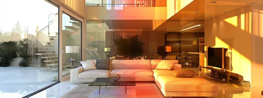 a modern living room aglow with vibrant, customizable led lights.